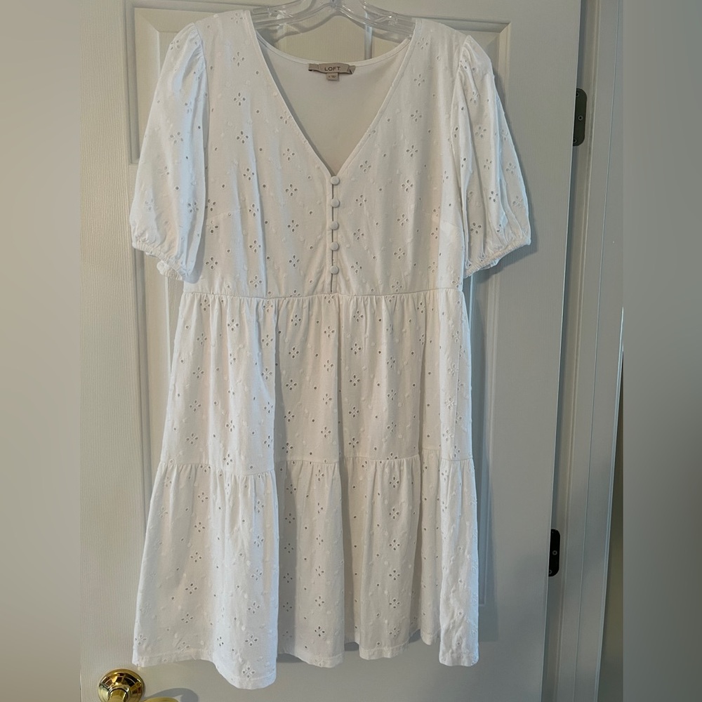 NWOT Loft White Dress size S